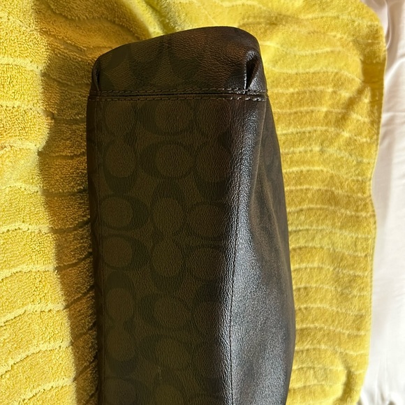 Coach Bags Coach Hallie Shoulder Bag In Signature Canvas Brown